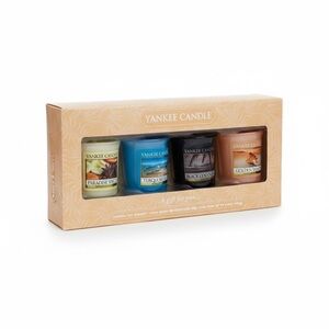 Yankee Candle Votive Set 4 Scents-Spice, Turquoise Sky, Coconut, Golden Sands